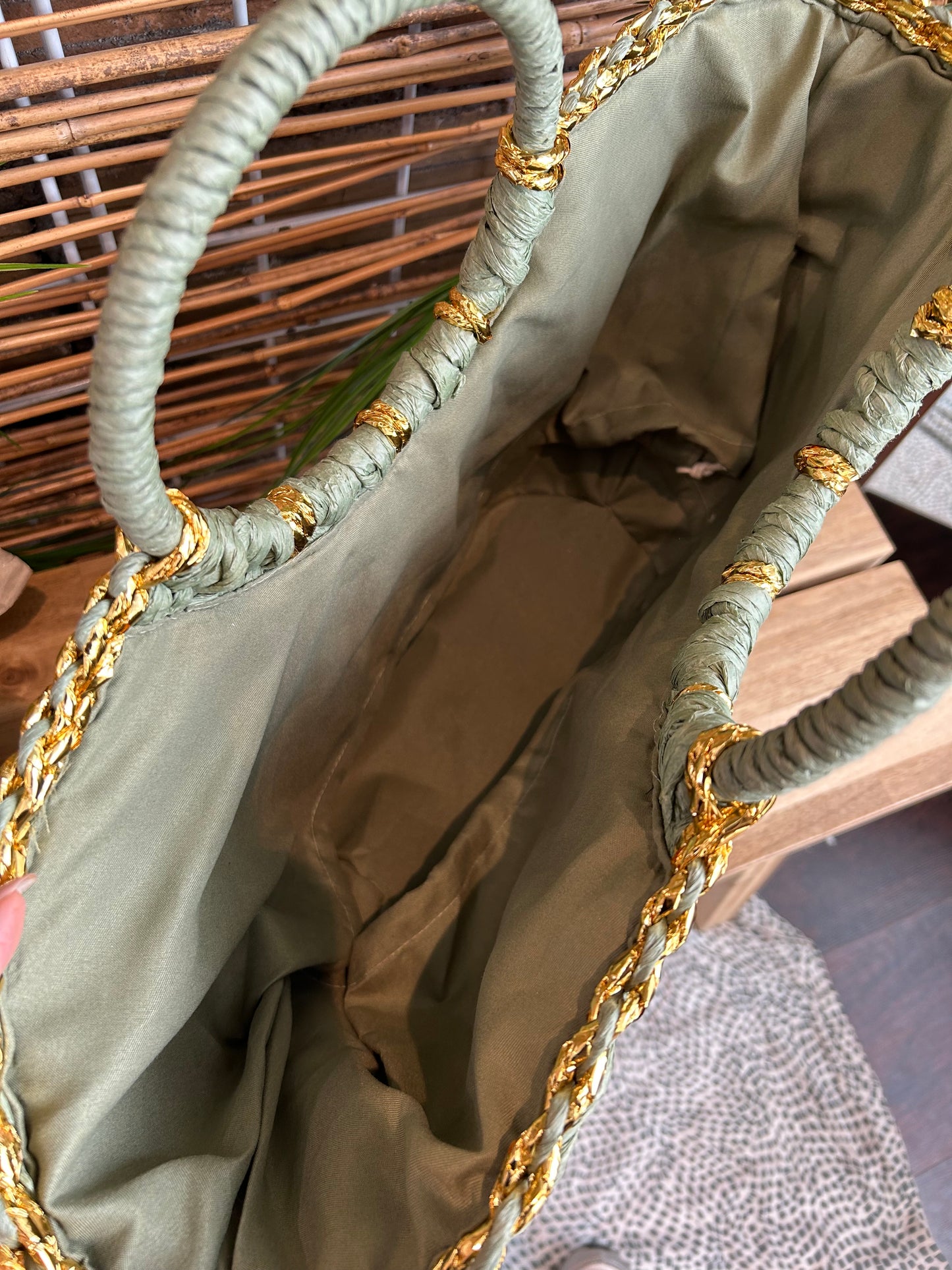 Banwa Gold Handle Tote