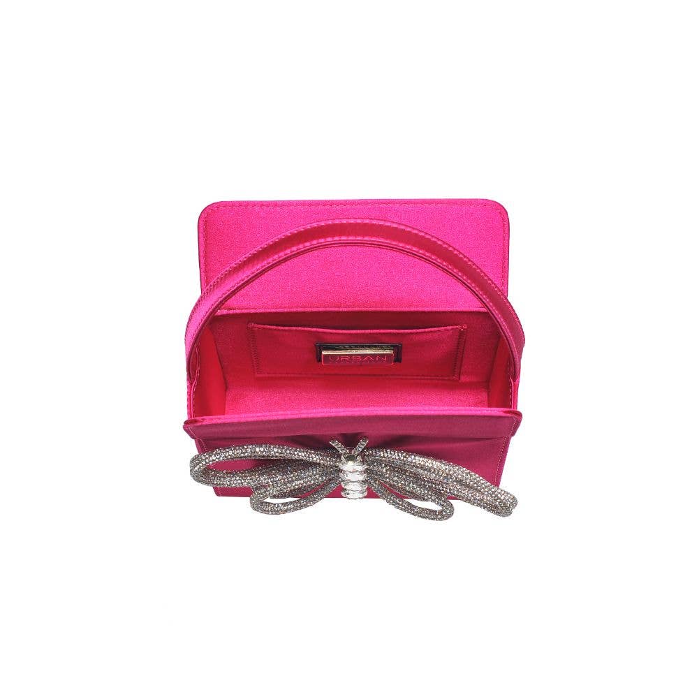 Butterfly Crystal Bag: Fuchsia