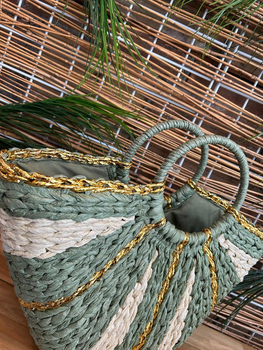 Banwa Gold Handle Tote