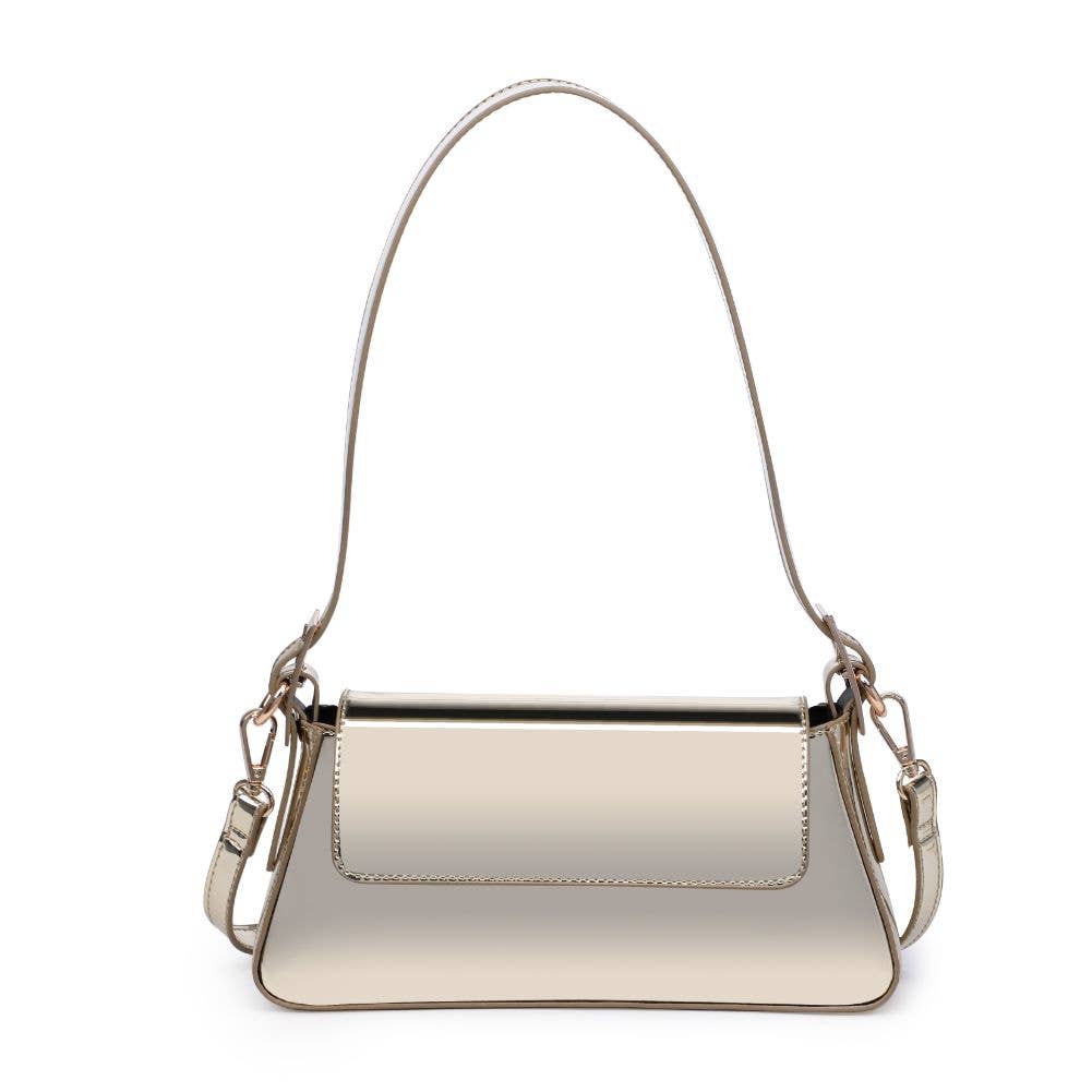 Giselle Mirror Metallic Crossbody: Gold