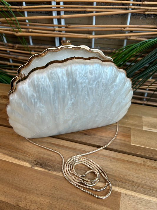 Mozambique Pearl Seashell Clutch