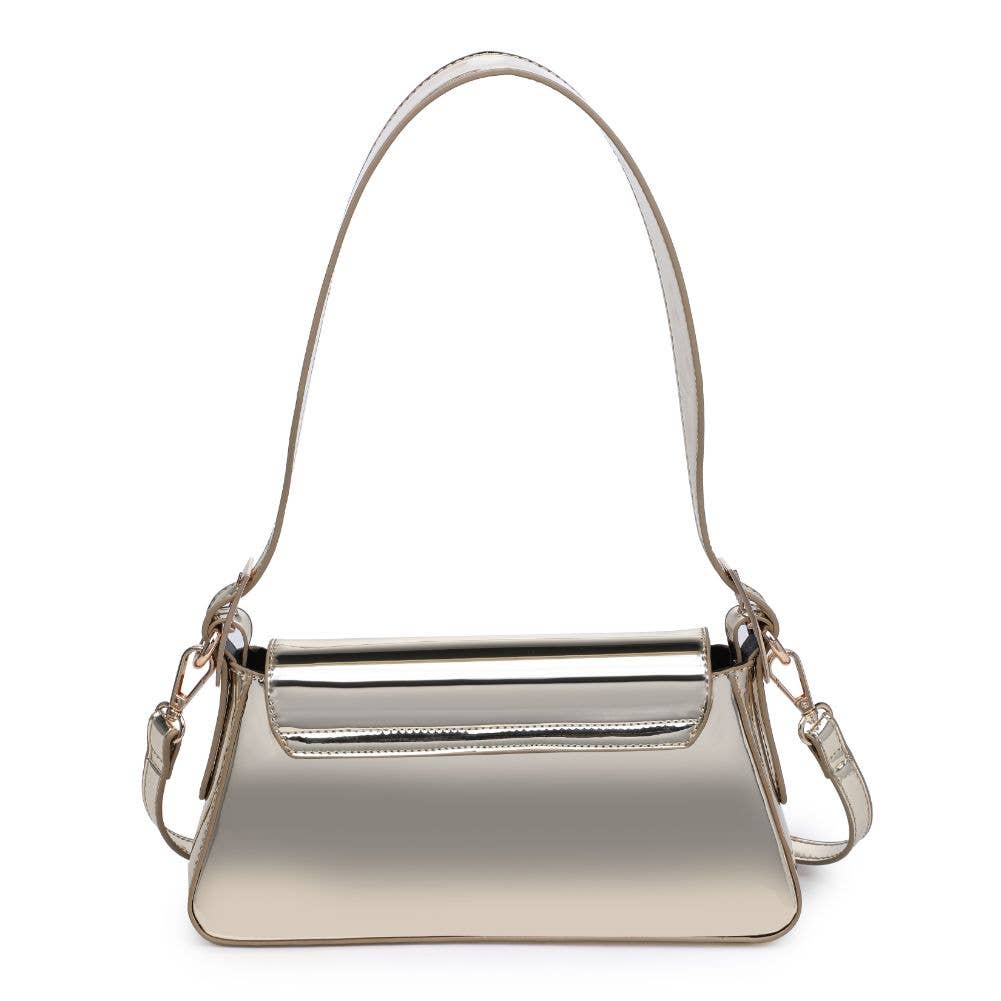 Giselle Mirror Metallic Crossbody: Gold