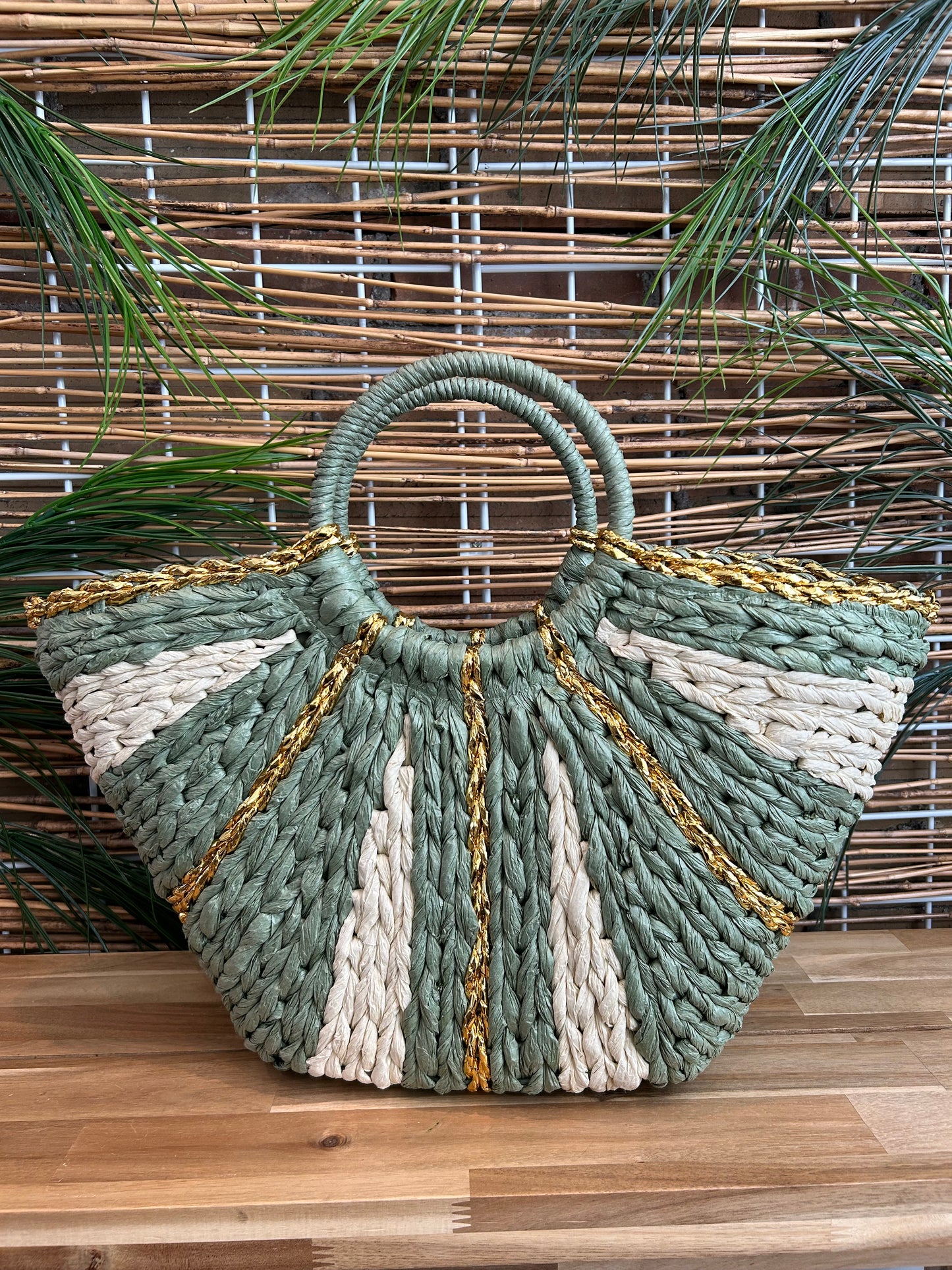 Banwa Gold Handle Tote