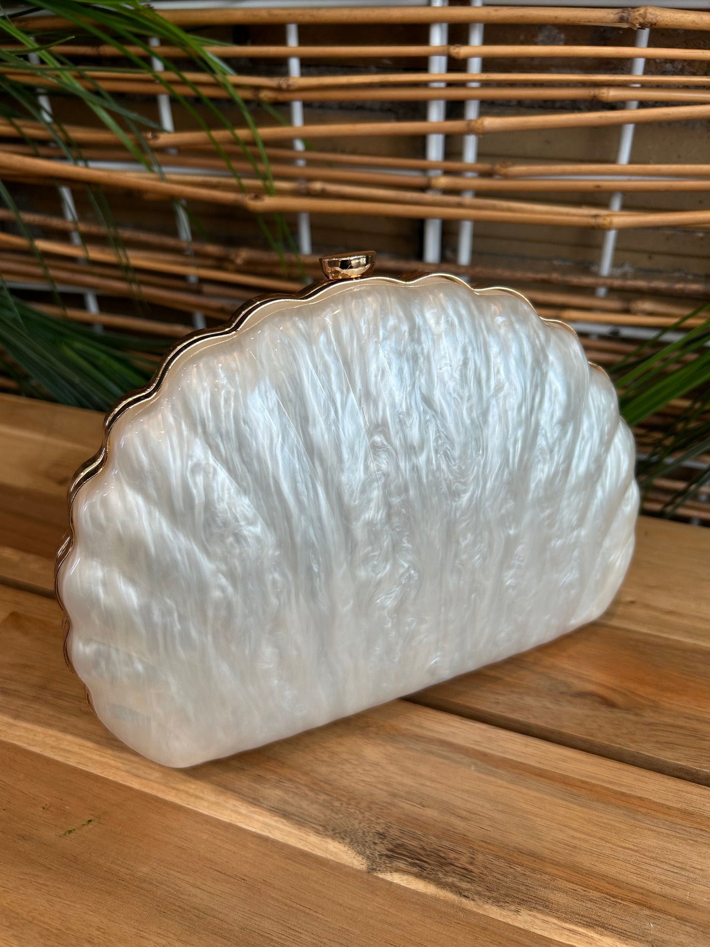 Mozambique Pearl Seashell Clutch