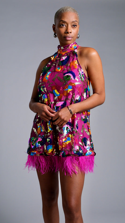 Tamera Pink Sequin Dress