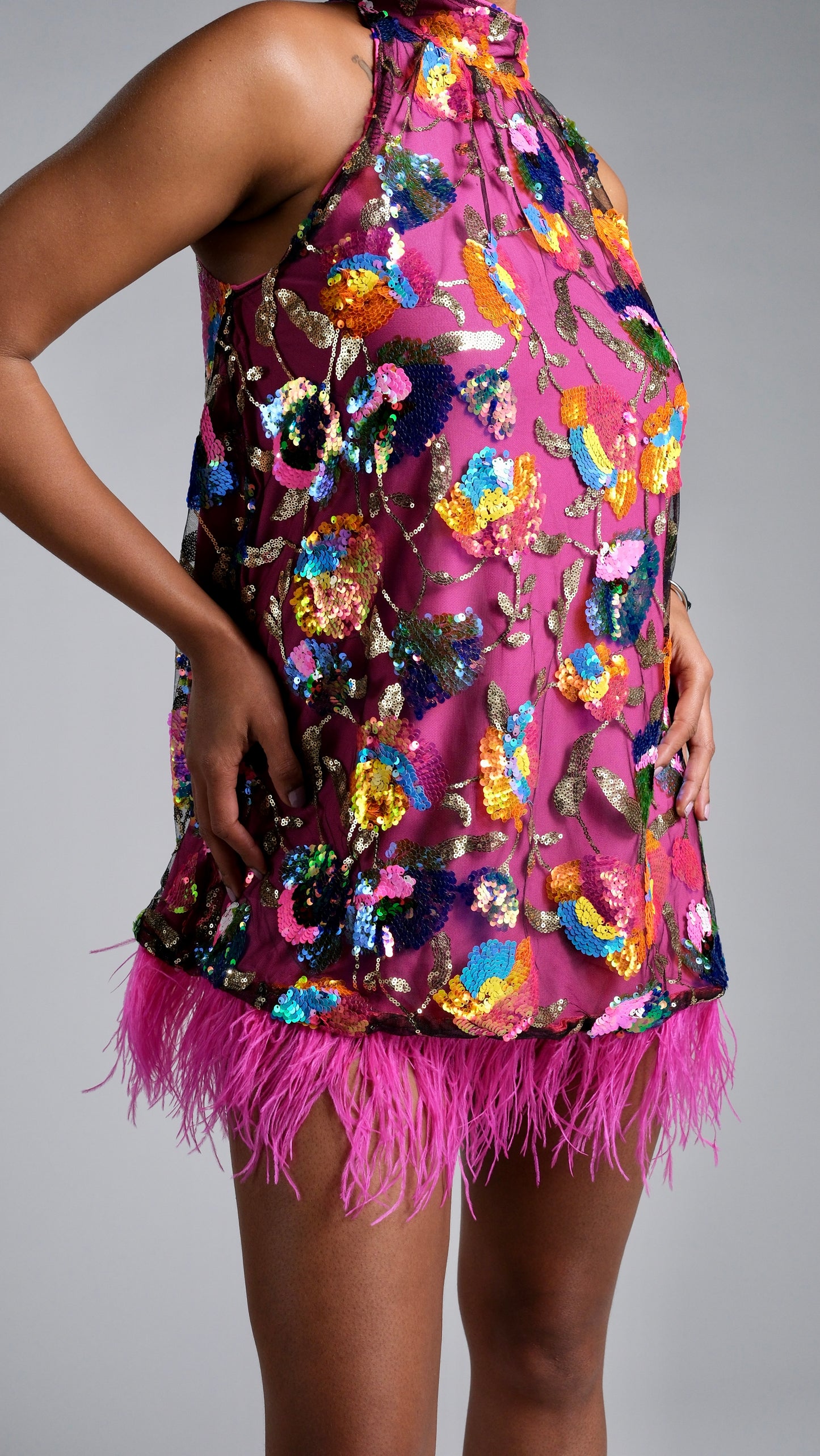 Tamera Pink Sequin Dress
