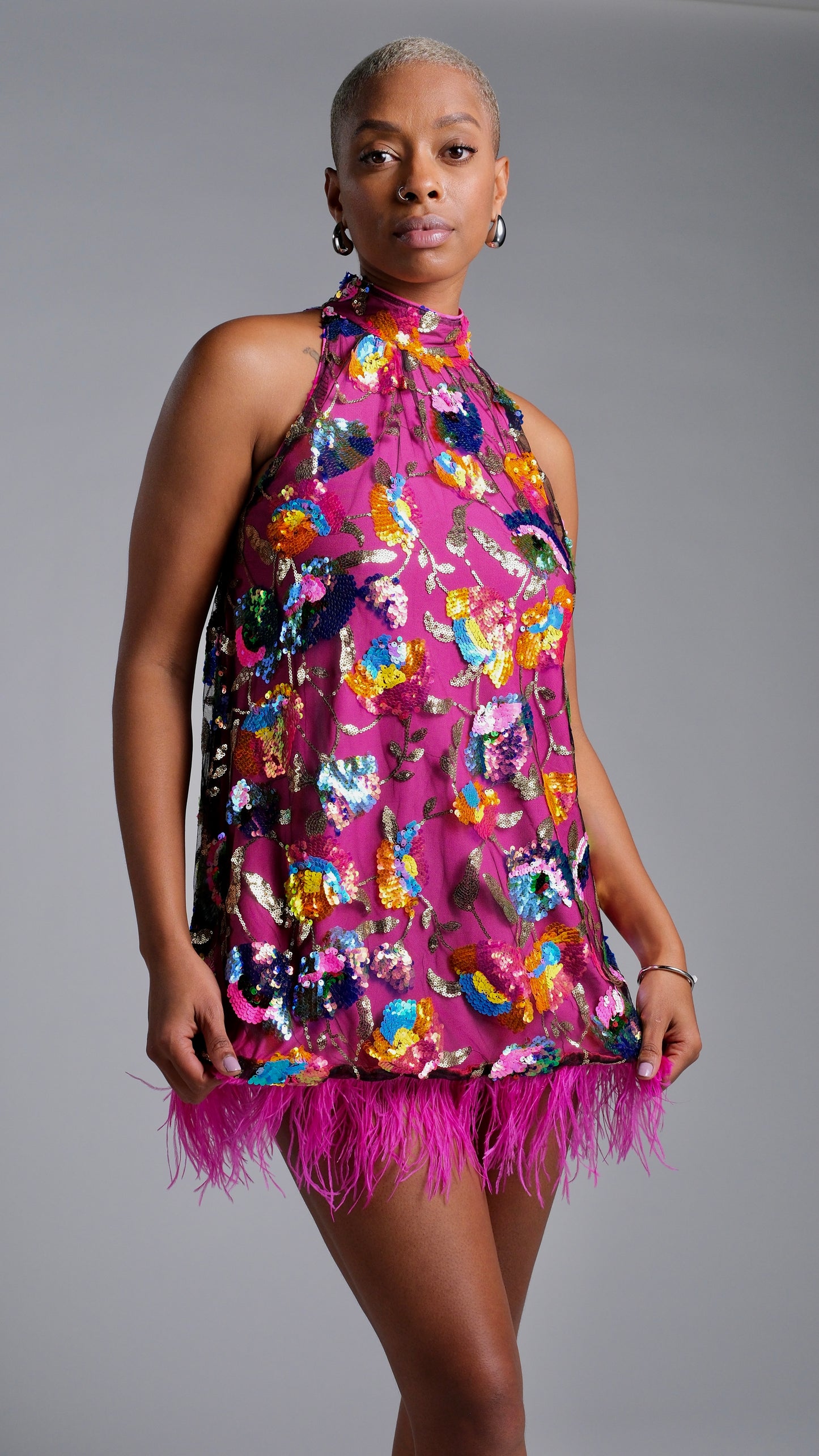 Tamera Pink Sequin Dress