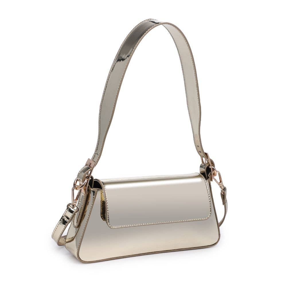 Giselle Mirror Metallic Crossbody: Gold