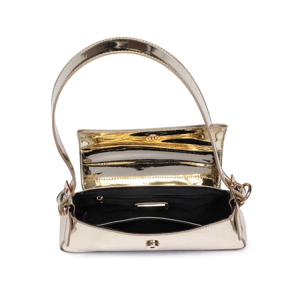 Giselle Mirror Metallic Crossbody: Gold