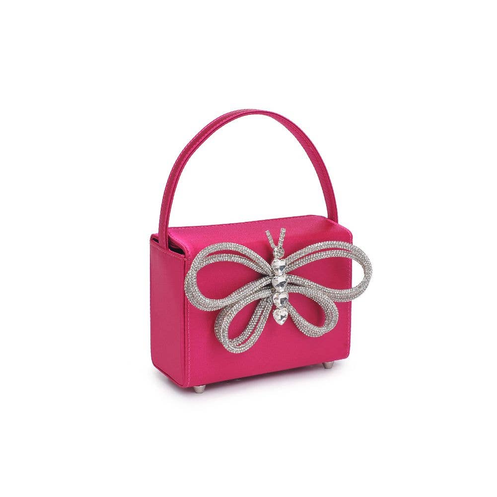 Butterfly Crystal Bag: Fuchsia