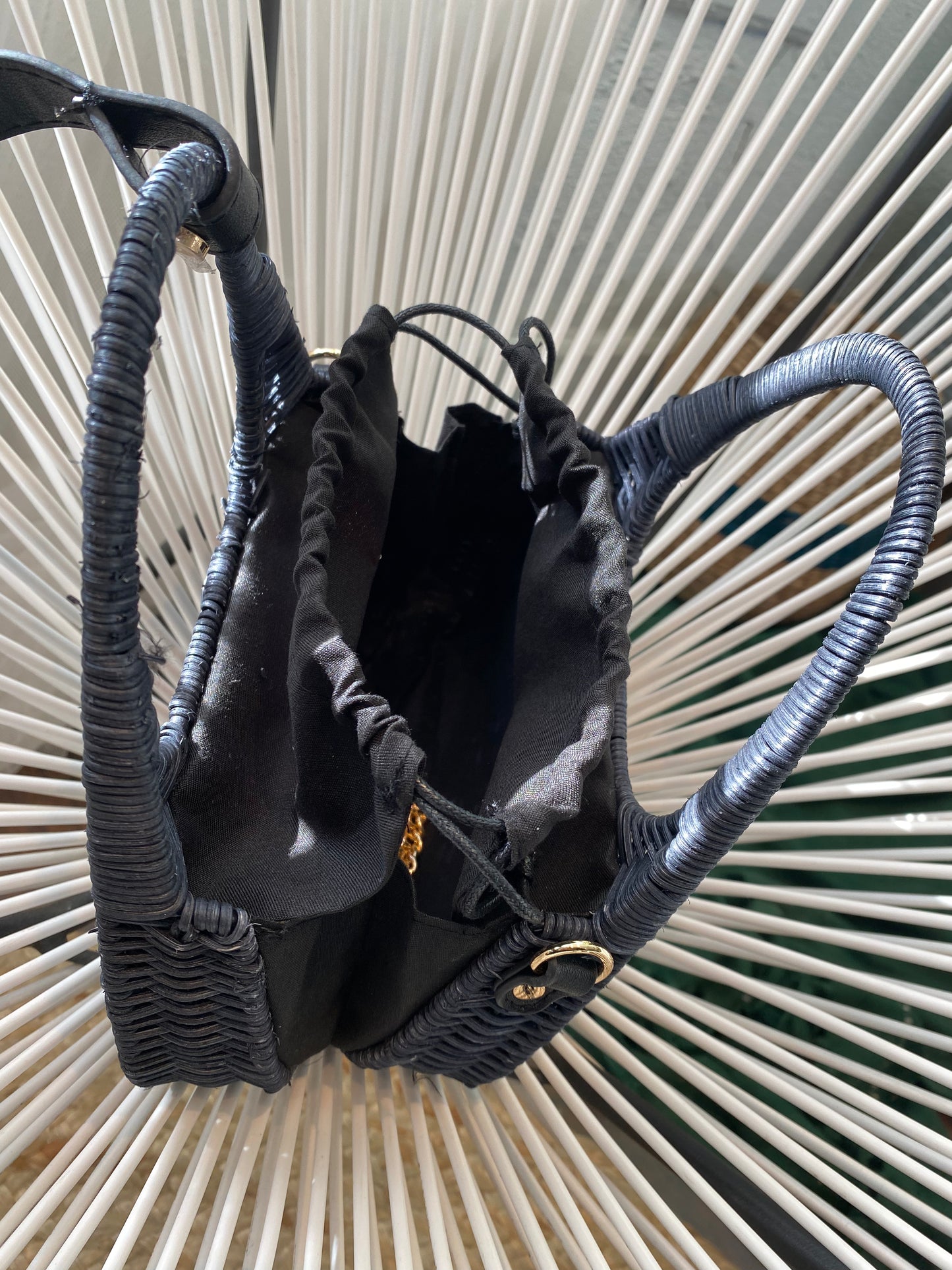 Fiji Black Woven Crossbody