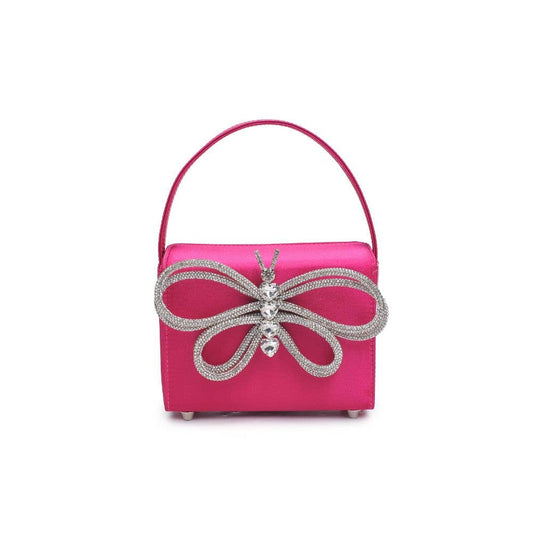 Butterfly Crystal Bag: Fuchsia