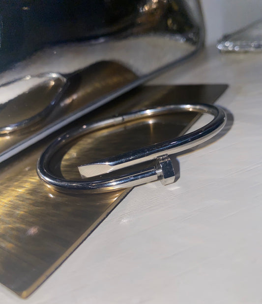 Axel Nail Bracelet: Silver