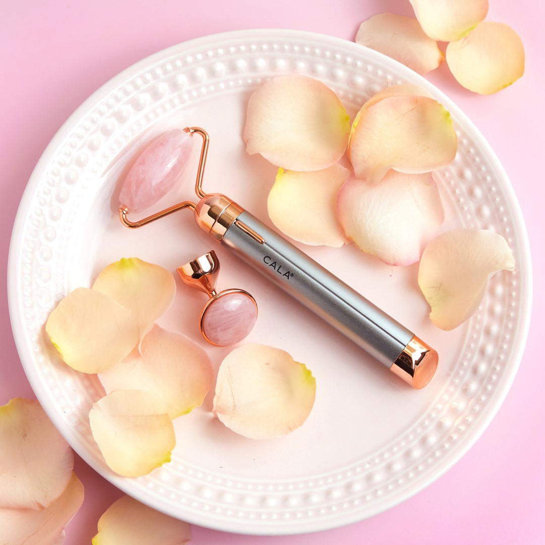 CALA 2-in-1 Rose Quartz Sonic Facial Massager