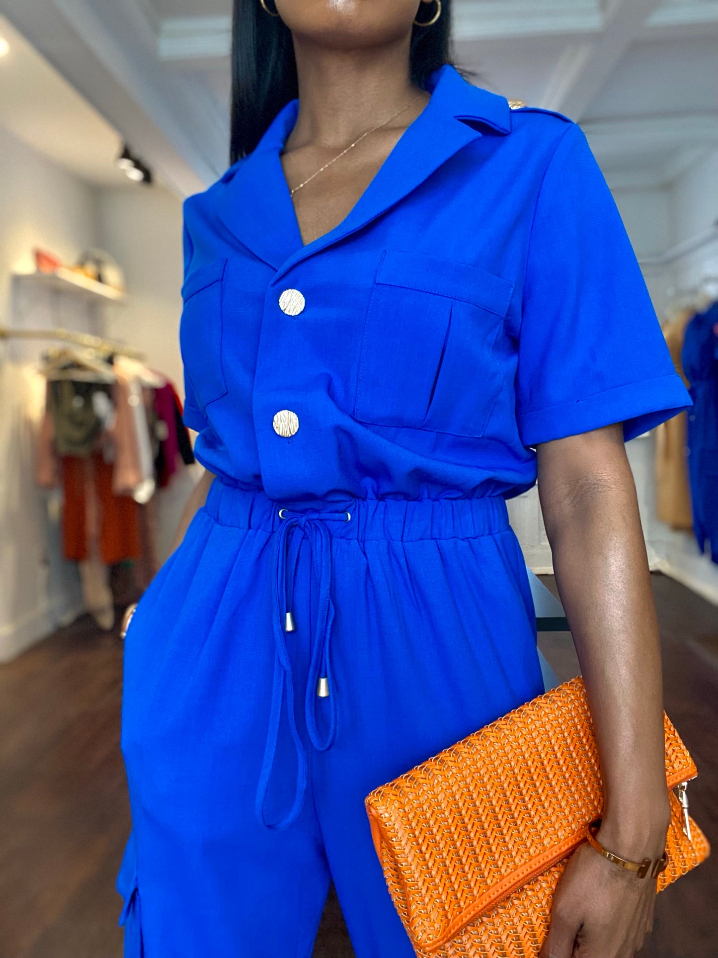Sightsee Blue Jogger Jumpsuit