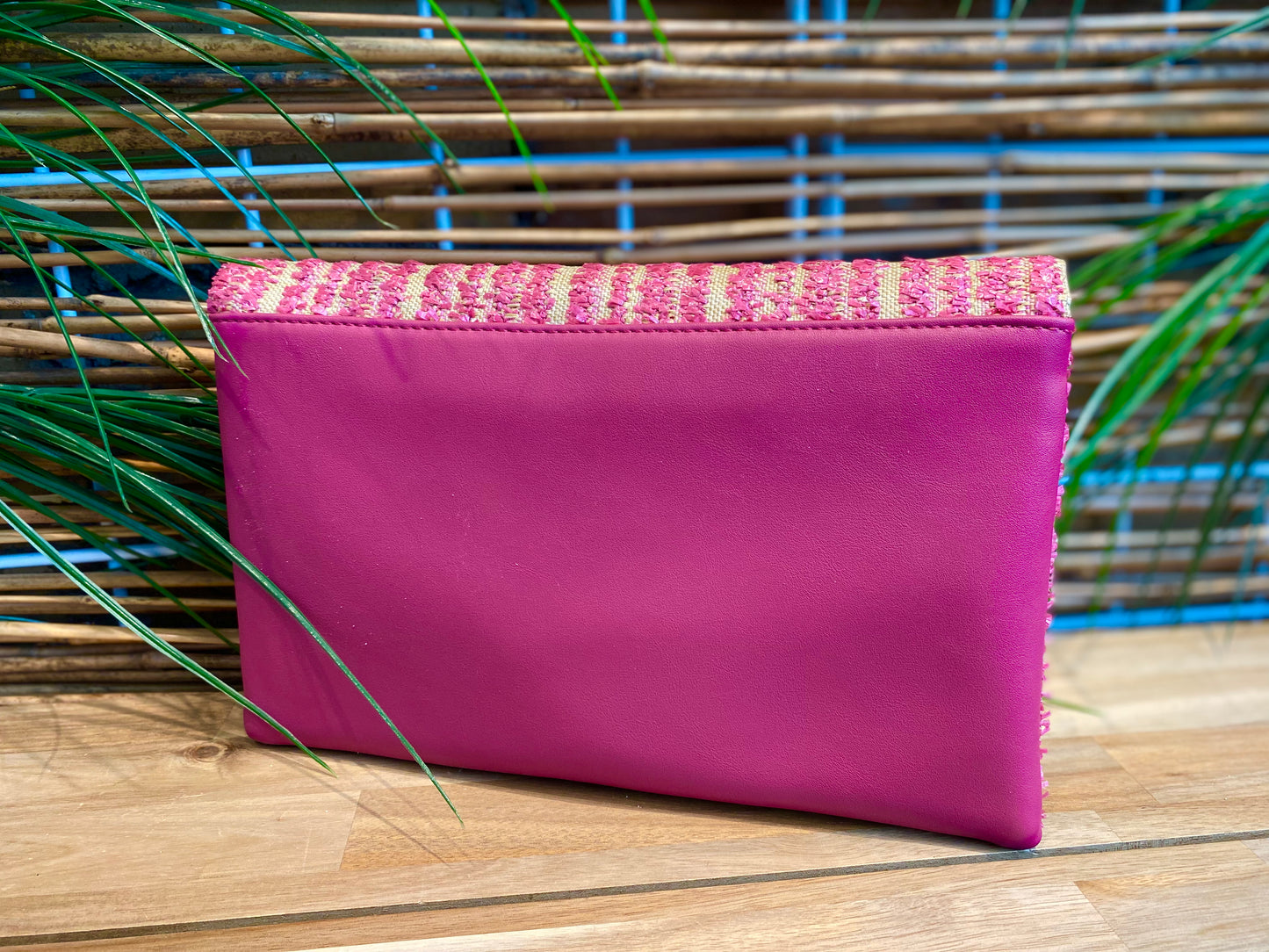 Amber Striped Clutch