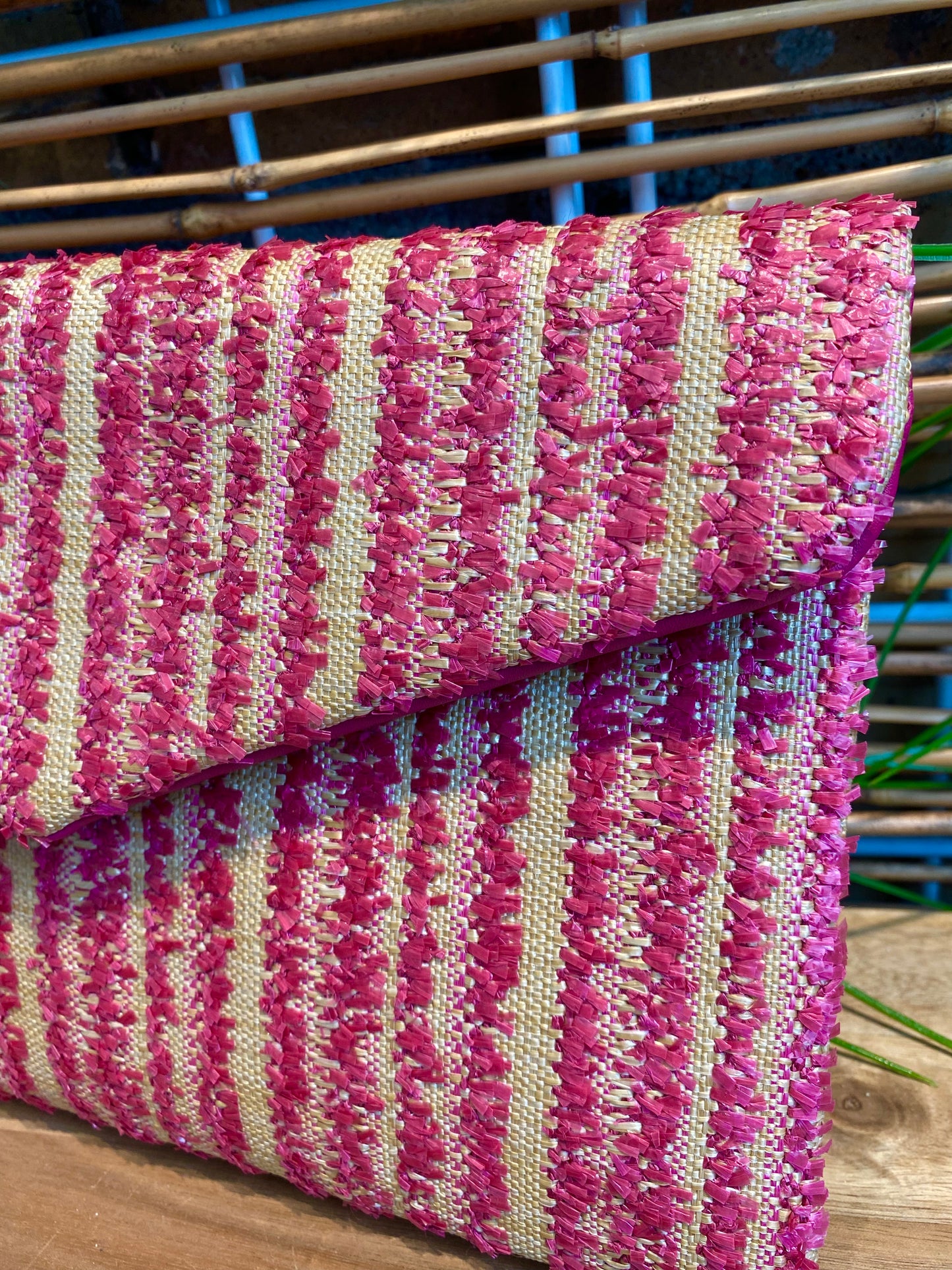 Amber Striped Clutch