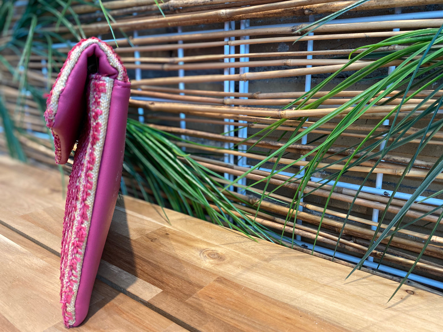 Amber Striped Clutch